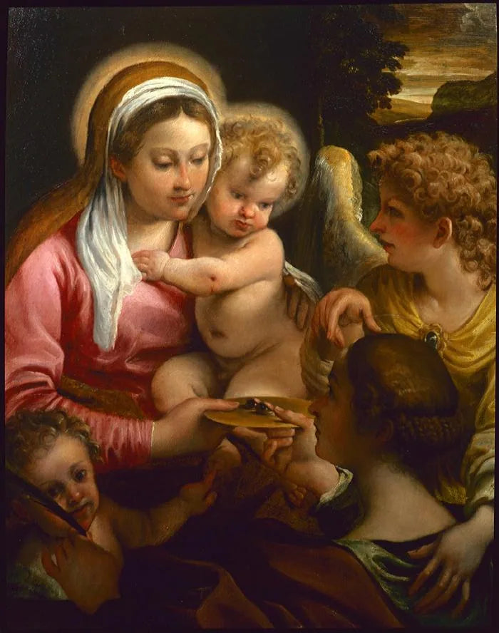 Vergine con Bambino con Santa Lucia e il giovane Giovanni Battista - Annibale Carracci