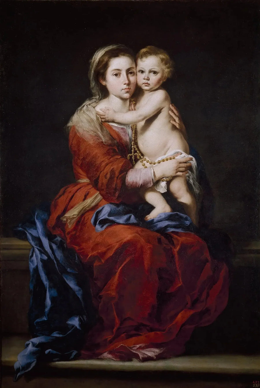 Vergine con il Bambino con un rosario - Bartolomé Esteban Murillo