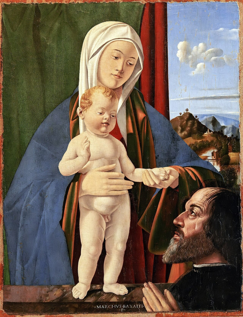Vergine con il Bambino e un donatore - Marco Basaiti