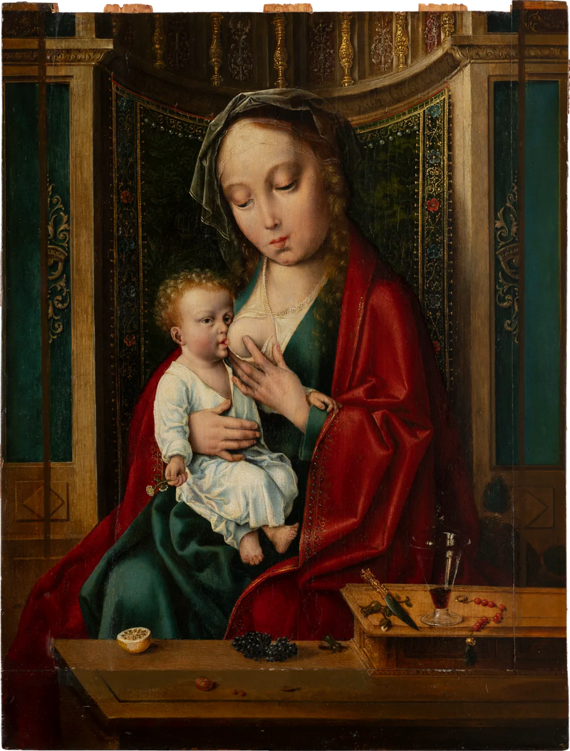 Vergine con il Bambino in una nicchia - Joos van Cleve