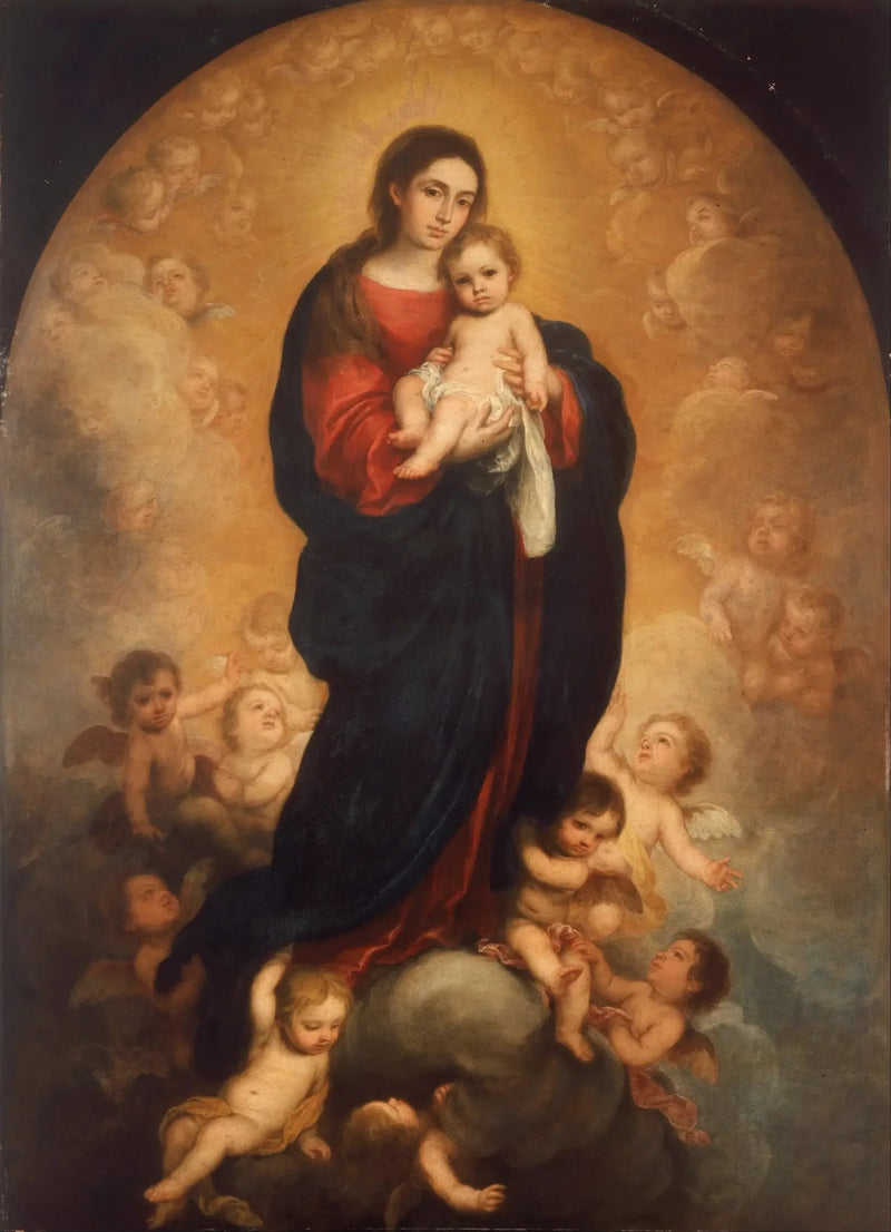 Vergine con Bambino in gloria - Bartolomé Esteban Murillo
