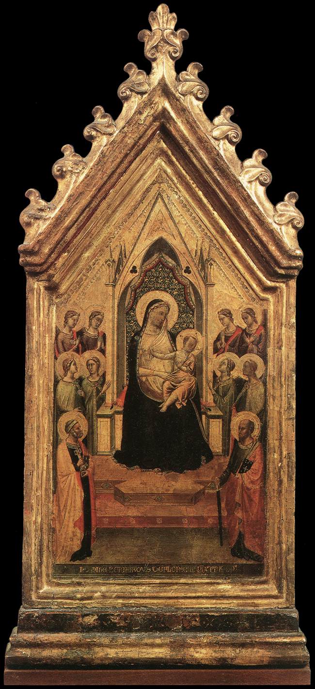 Vergine con Bambino in maestà circondata da angeli e santi - Bernardo Daddi