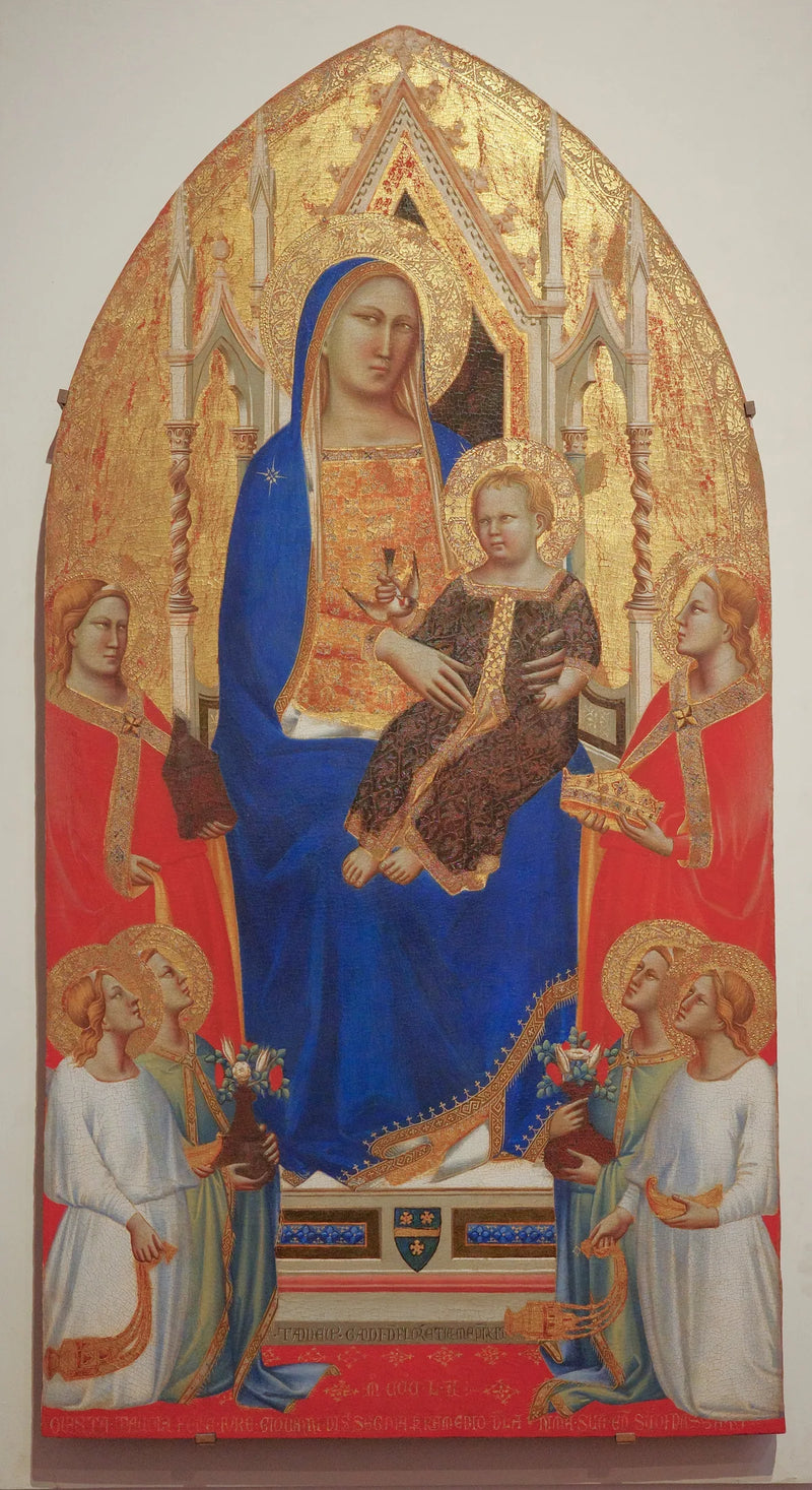 Vergine con Bambino in maestà tra angeli e sante - Taddeo Gaddi