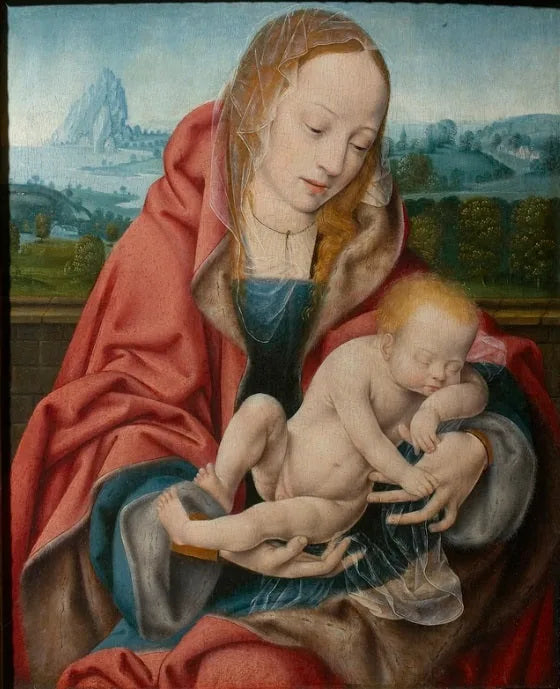 Vergine con Bambino Addormentato - Joos van Cleve