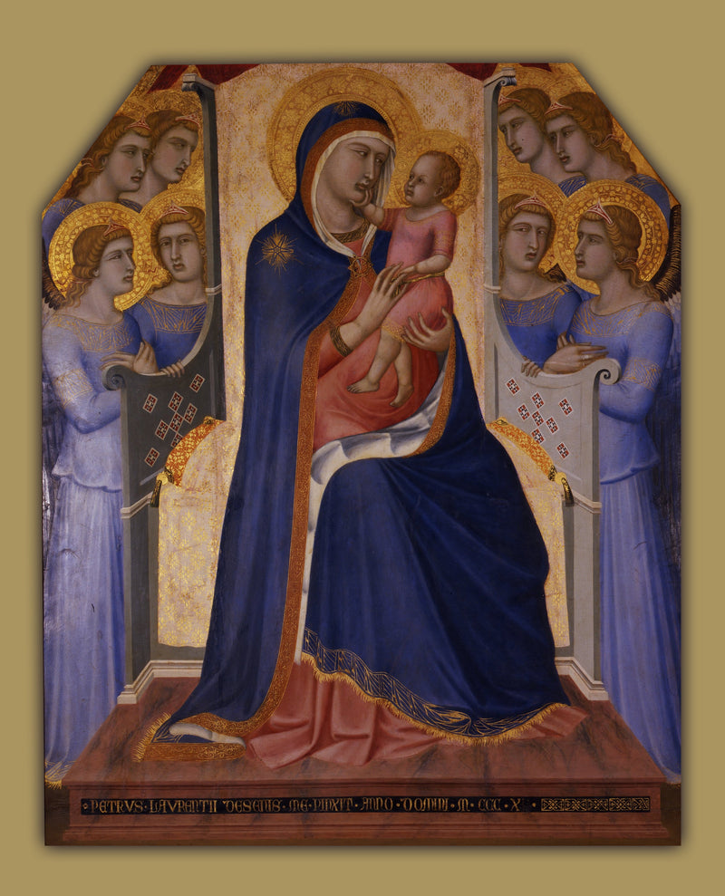 Vergine con Bambino circondata da otto angeli - Pietro Lorenzetti