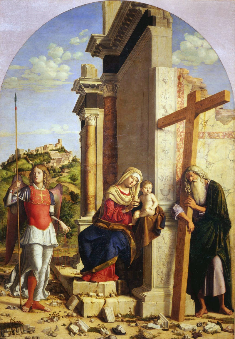 Vergine con il Bambino tra l'arcangelo san Michele e l'apostolo san Andrea - Cima da Conegliano