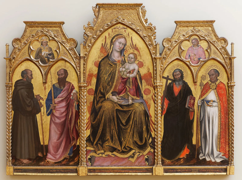 Vergine con il Bambino tra i santi Gerardo, Paolo, Andrea e Nicola - Taddeo di Bartolo