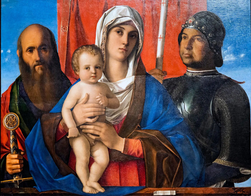 Vergine con il Bambino tra Paolo e San Giorgio - Giovanni Bellini