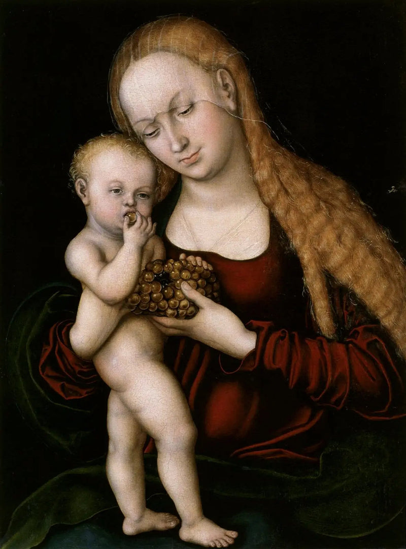 Vergine con Bambino che mangia uva - Lucas Cranach il Vecchio