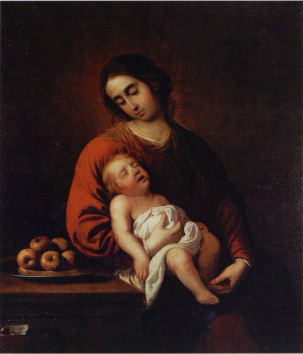 Vergine con il Bambino Gesù addormentato - Francisco de Zurbarán