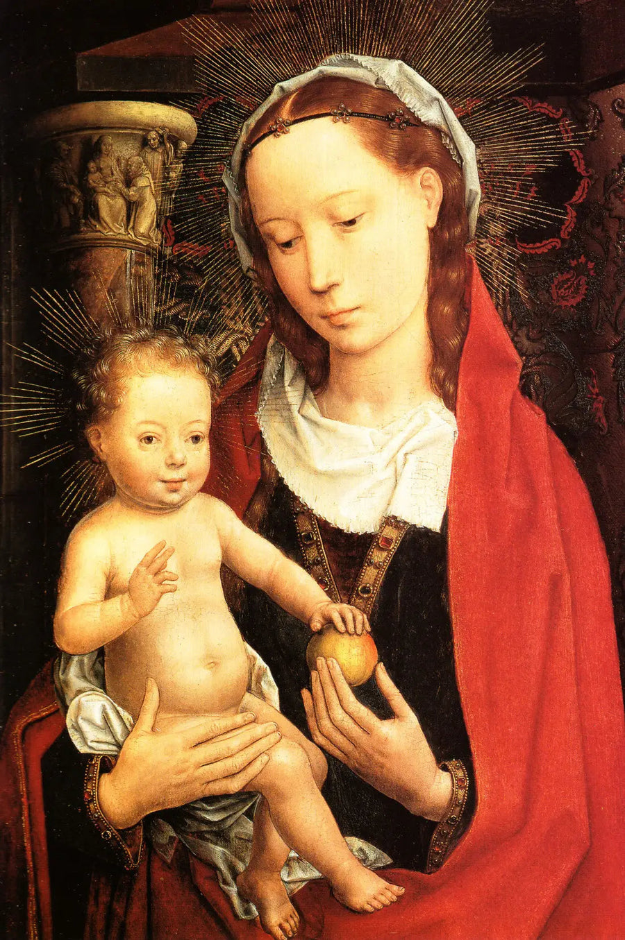 Vergine con Bambino a metà corpo - Hans Memling