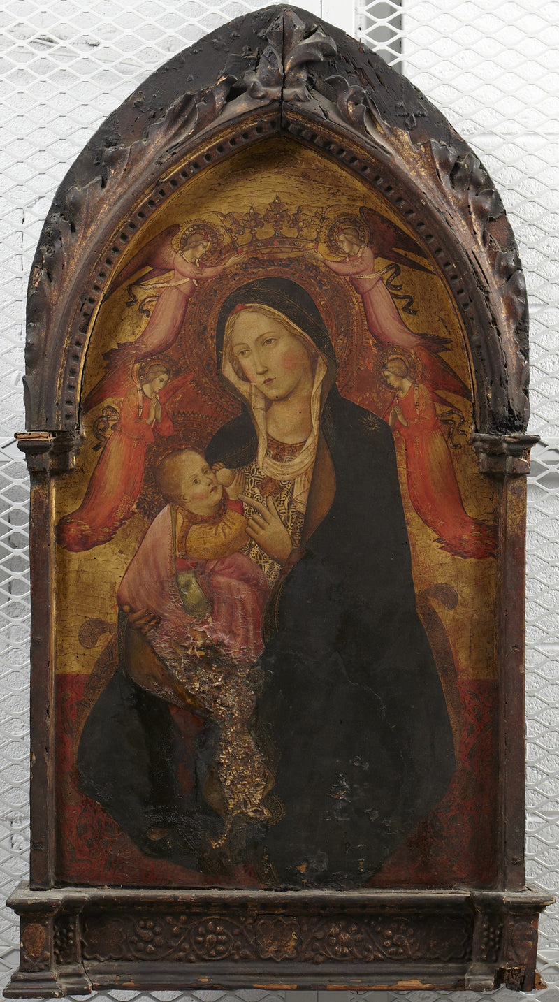 Vergine con Bambino, Quattro Angeli - Agnolo Gaddi