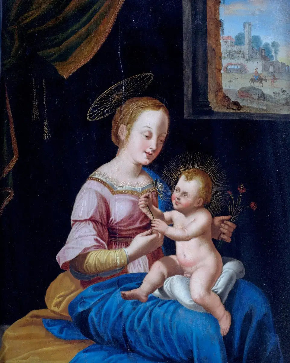 Vierge à l'Enfant - Raphaël Sanzio image 1 reproduction d’œuvre d’art à l’huile