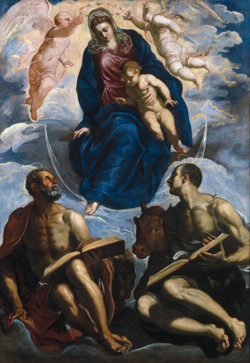 Vergine con il Bambino, san Marco e san Luca - Jacopo Tintoretto