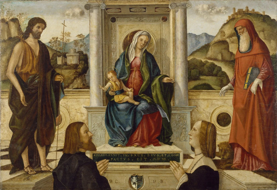 Vergine con il Bambino in trono con santi e un donatore - Vittore Carpaccio