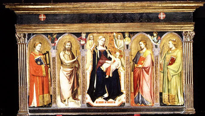 Vergine con Bambino in trono con santi - Taddeo Gaddi