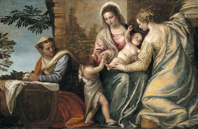 Vergine con il Bambino con santa Elisabetta, san Giovanni Battista bambino e santa Caterina - Paolo Veronese