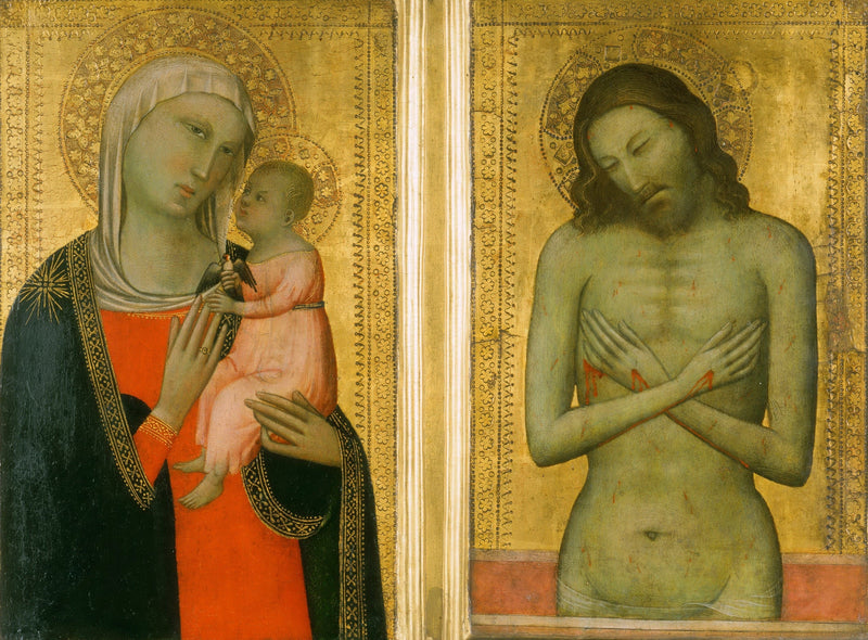 Vergine con Bambino ; Cristo di dolore - Allegretto Nuzi