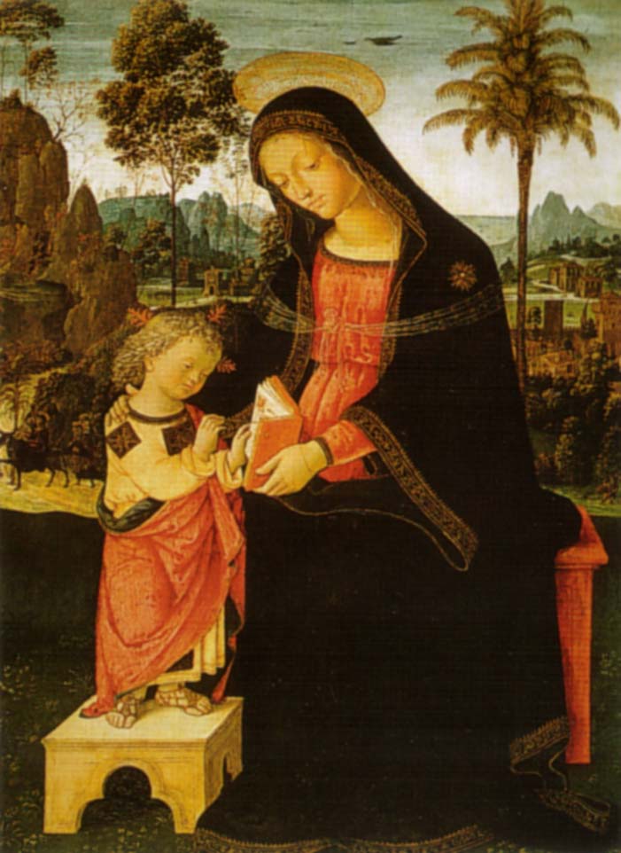 Vergine con Bambino che scrive - Pinturicchio