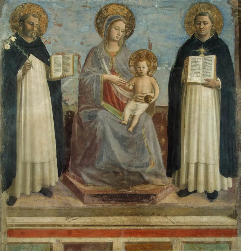Vergine con Bambino tra i santi Domenico e san Tommaso d'Aquino - Fra Angelico