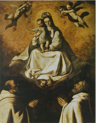 Vergine della Misericordia con due mercenari - Francisco de Zurbarán