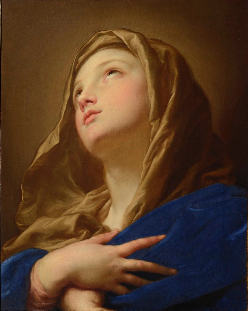 Vergine in busto con le mani incrociate sul petto - Pompeo Batoni