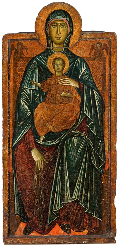 Vergine in maestà con il Bambino e due angeli - Maestro del Crocifisso del Bigallo
