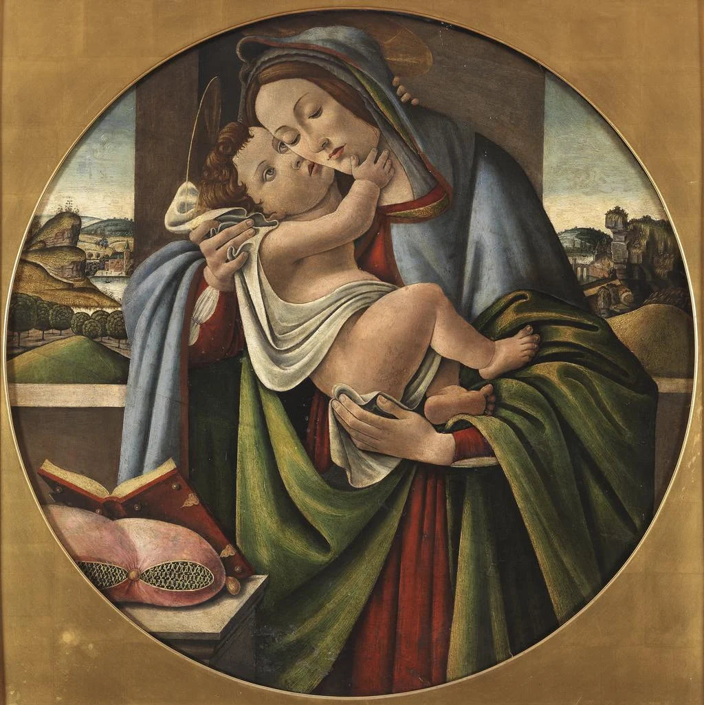 La Vierge et l’Enfant, atelier de Sandro Botticelli, Fitzwilliam Museum – reproduction peinture à l’huile sur toile