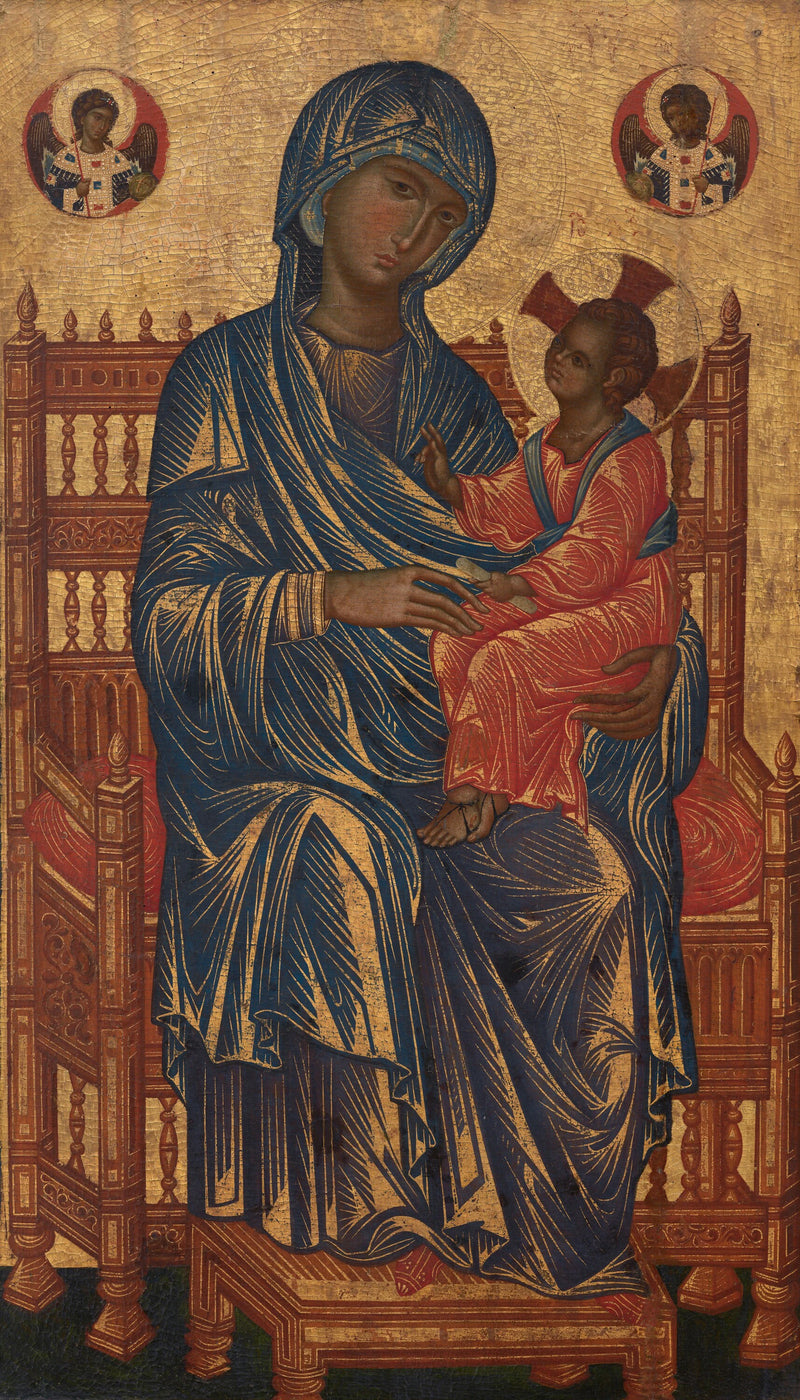 Vierge à l'Enfant intronisée - Byzantine 13th Century