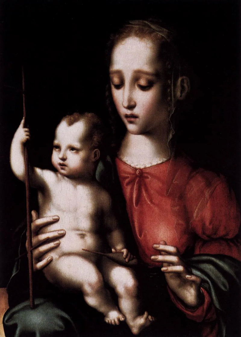 Vergine e Bambino con un fuso - Luis de Morales