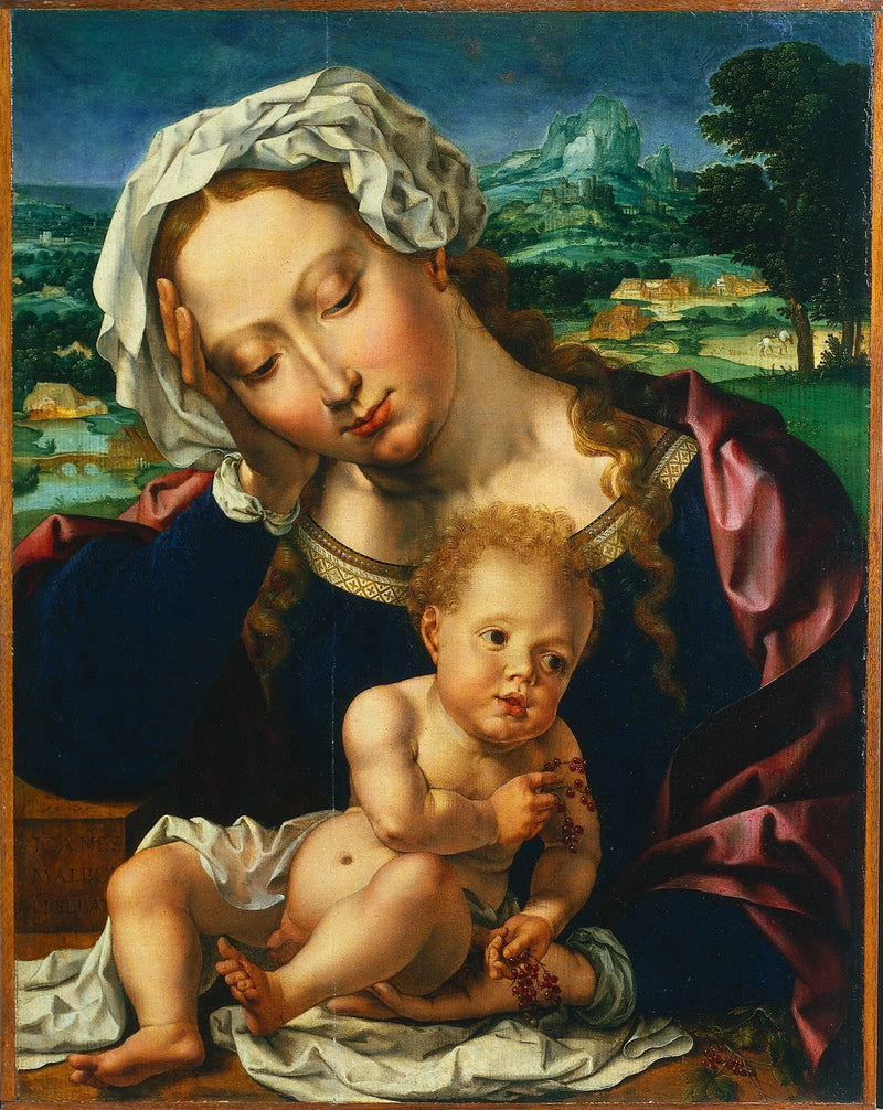 Vergine e Bambino in un paesaggio - Jan Gossaert