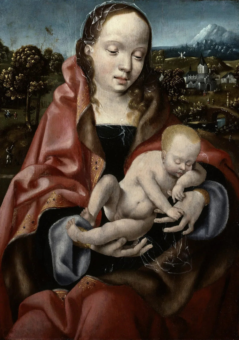 Vergine e Bambino Gesù addormentato - Joos van Cleve