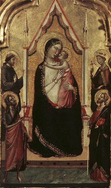 Vergine e Bambino troneggiante con santi - Bernardo Daddi