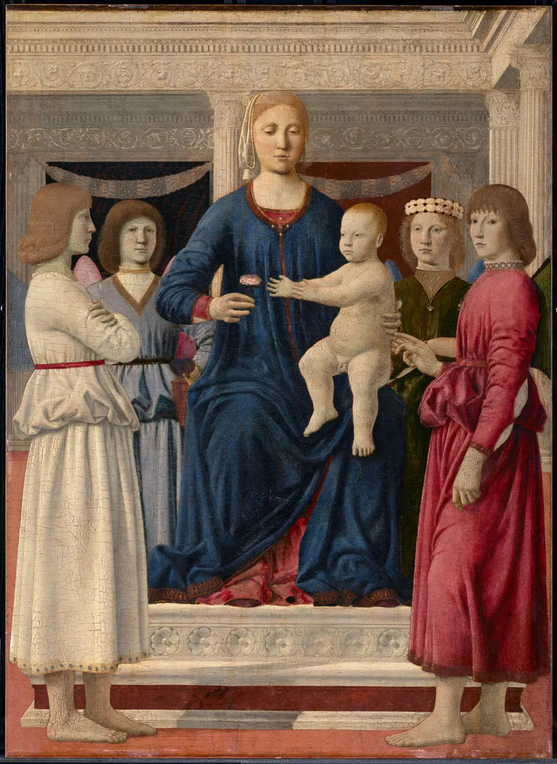 Vergine e il Bambino con quattro angeli - Piero della Francesca