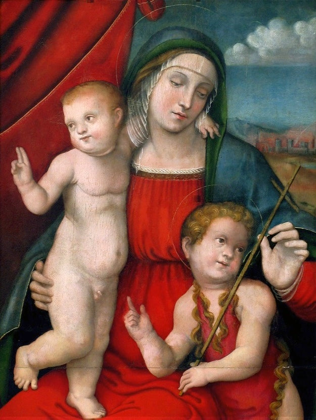 Vergine e il Bambino con san Giovanni Battista. - Francesco Francia