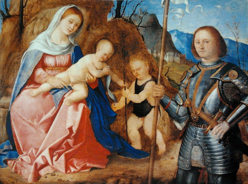 Vergine e il Bambino con san Giovanni Battista e san Liberale. - Marco Basaiti