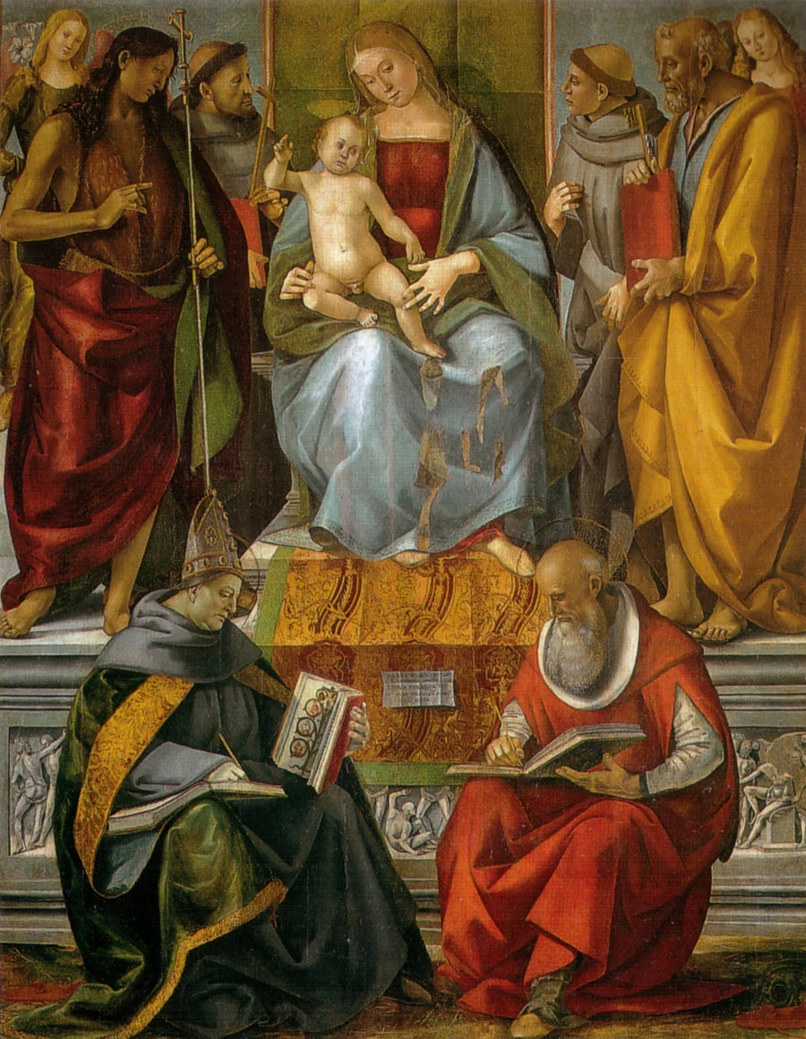 Vergine trionfante con santi - Luca Signorelli