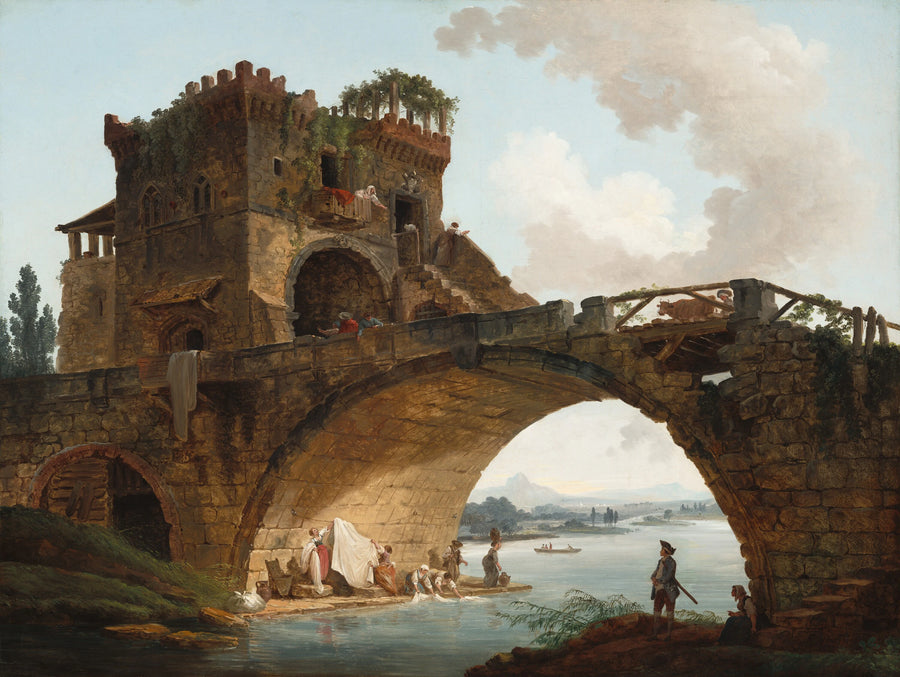 Le Vieux pont - Hubert Robert