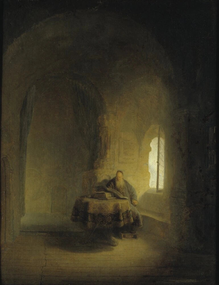 Vieux savant dans une chambre voûtée — attribution discutée, 1631, Nationalmuseum Stockholm