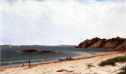 Vista della Spiaggia a Beverly, Massachusetts - John Frederick Kensett - Riproduzioni di quadri e dipinti di alta gamma
