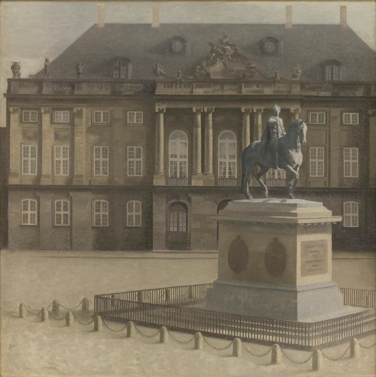 Piazza Amalienborg - Vilhelm Hammershøi
