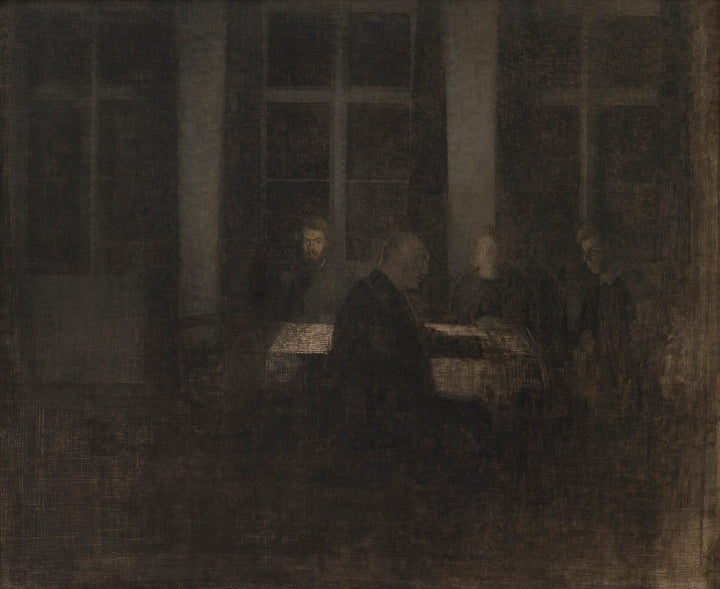 Serata in soggiorno - Vilhelm Hammershøi