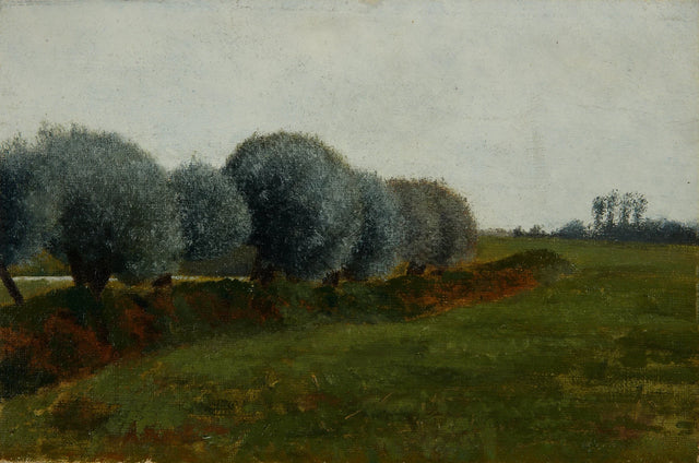 Paesaggio con una fila di alberi - Vilhelm Hammershøi