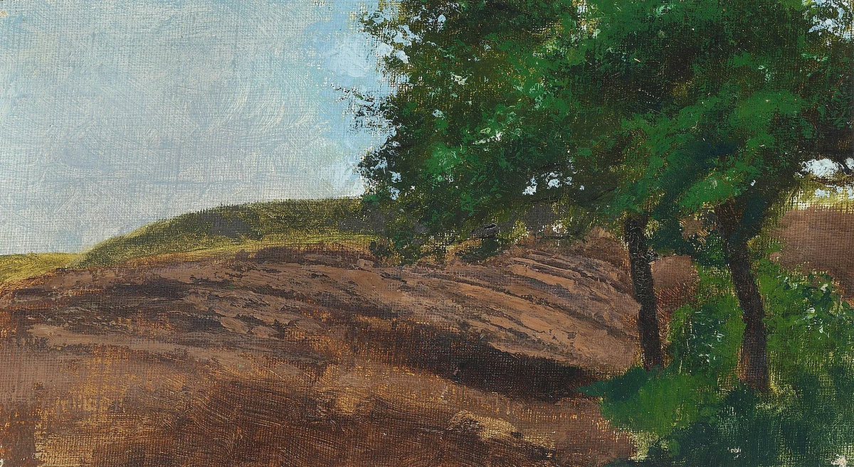 Paesaggio con campi e alberi - Vilhelm Hammershøi