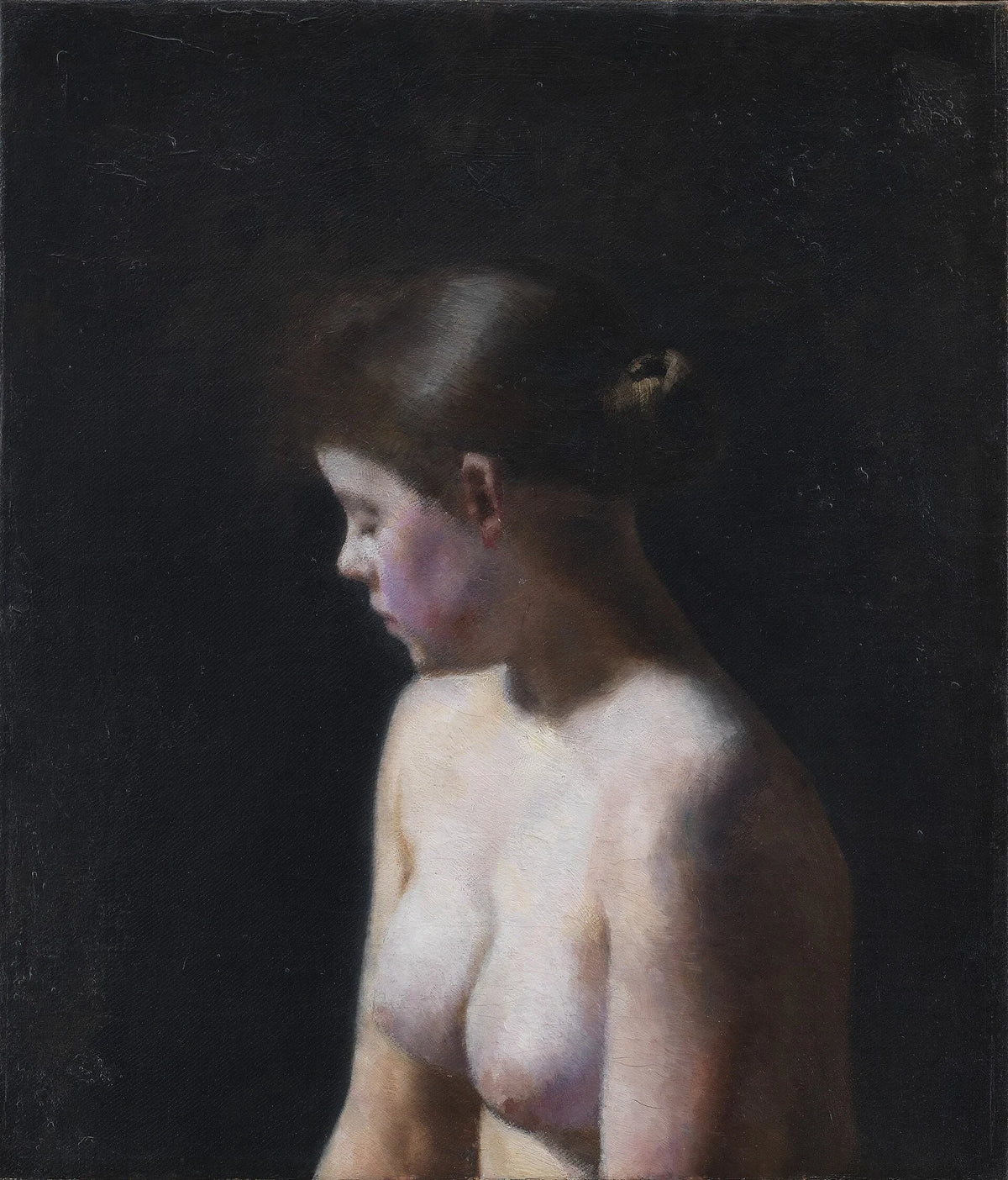 Modella donna nuda - Vilhelm Hammershøi