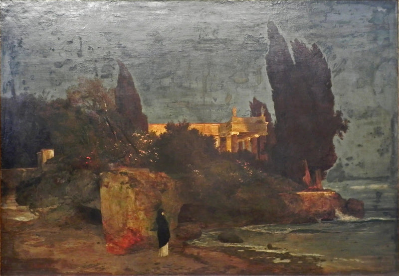 Villa al bordo del mare, versione I - Arnold Böcklin