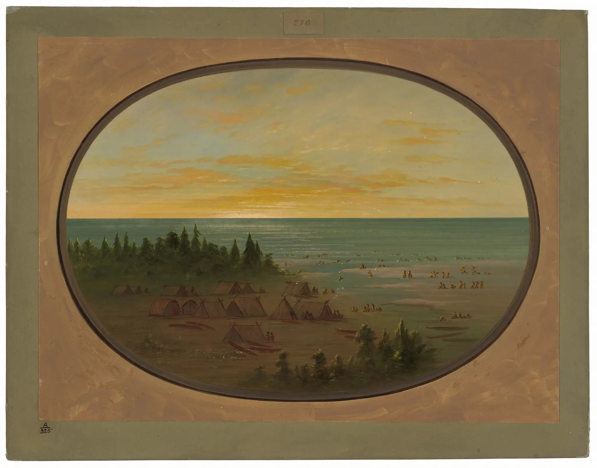 Village de Nayas - Bain des Indiens - George Catlin - Alpha Reproduction