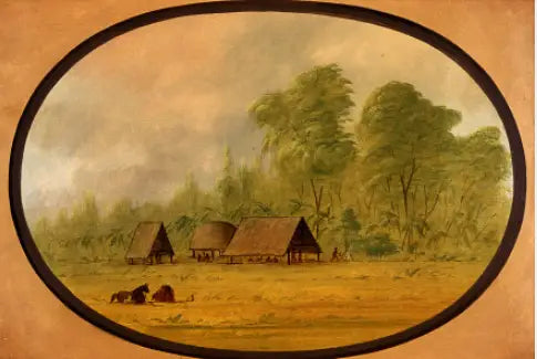 Village de Pacapacurus - George Catlin - Alpha Reproduction