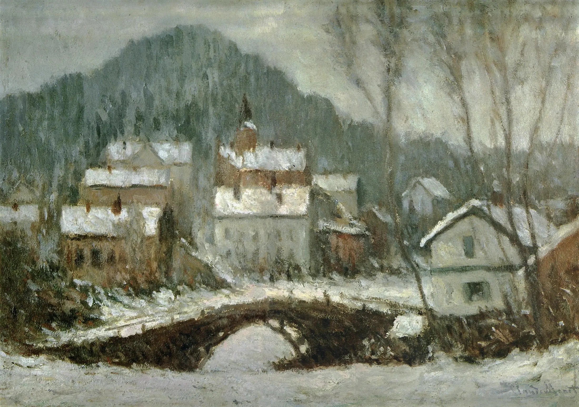 Village de Sandviken - Claude Monet image 1 copie de tableau peinte à la main