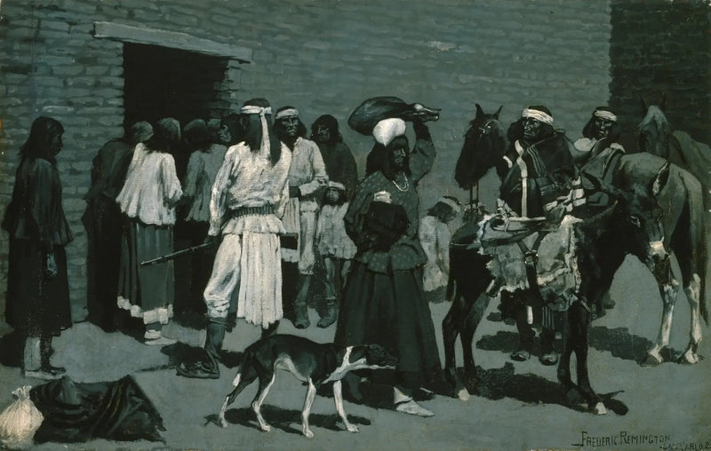 Villaggio indiano Pueblo - Frederic Remington